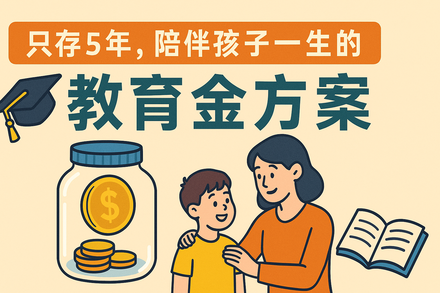  教育金系列4： 《只存5年，陪伴孩子一生的教育金方案》