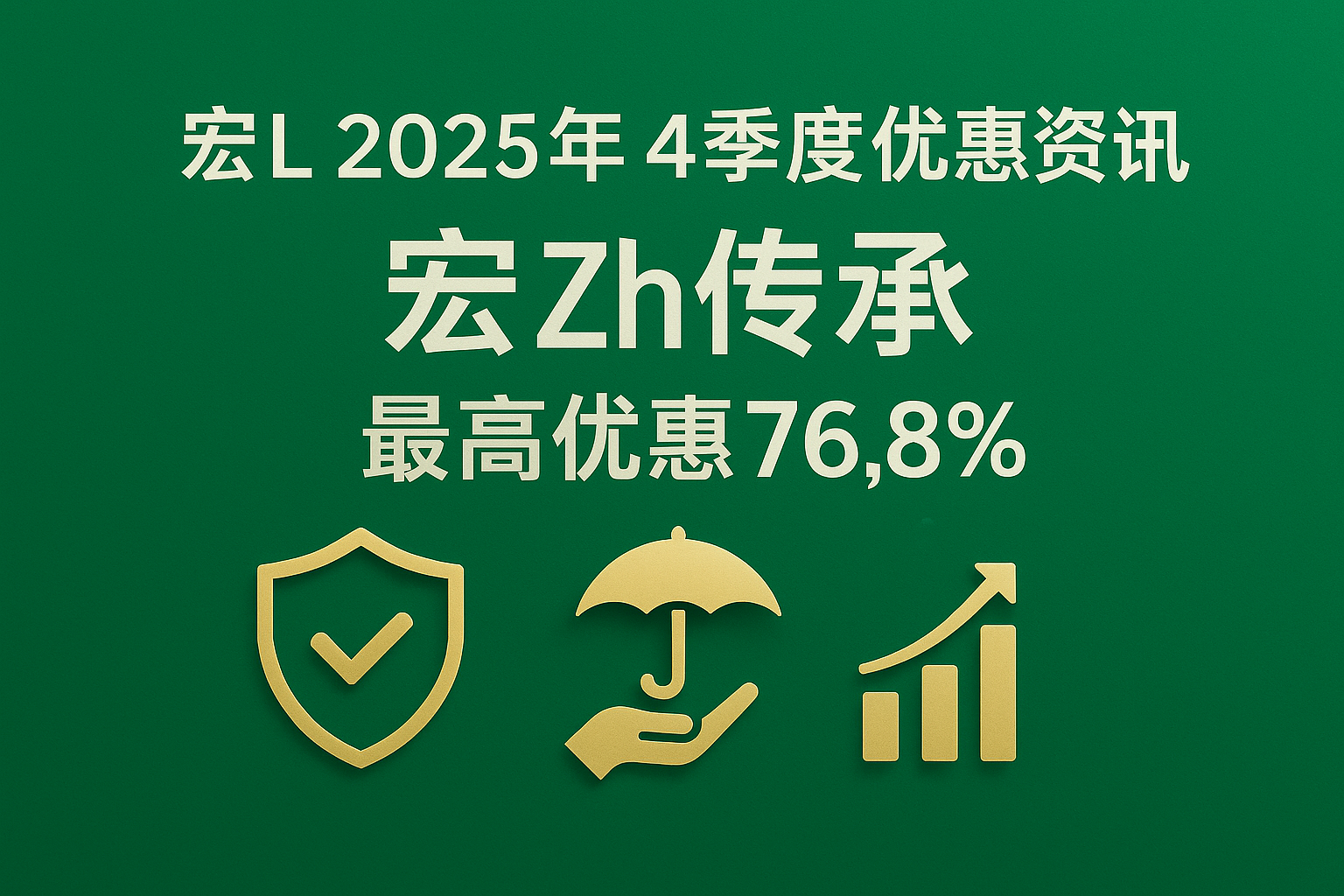 宏Li 2025年4季度优惠资讯 宏Zh传承最高优惠76.8%