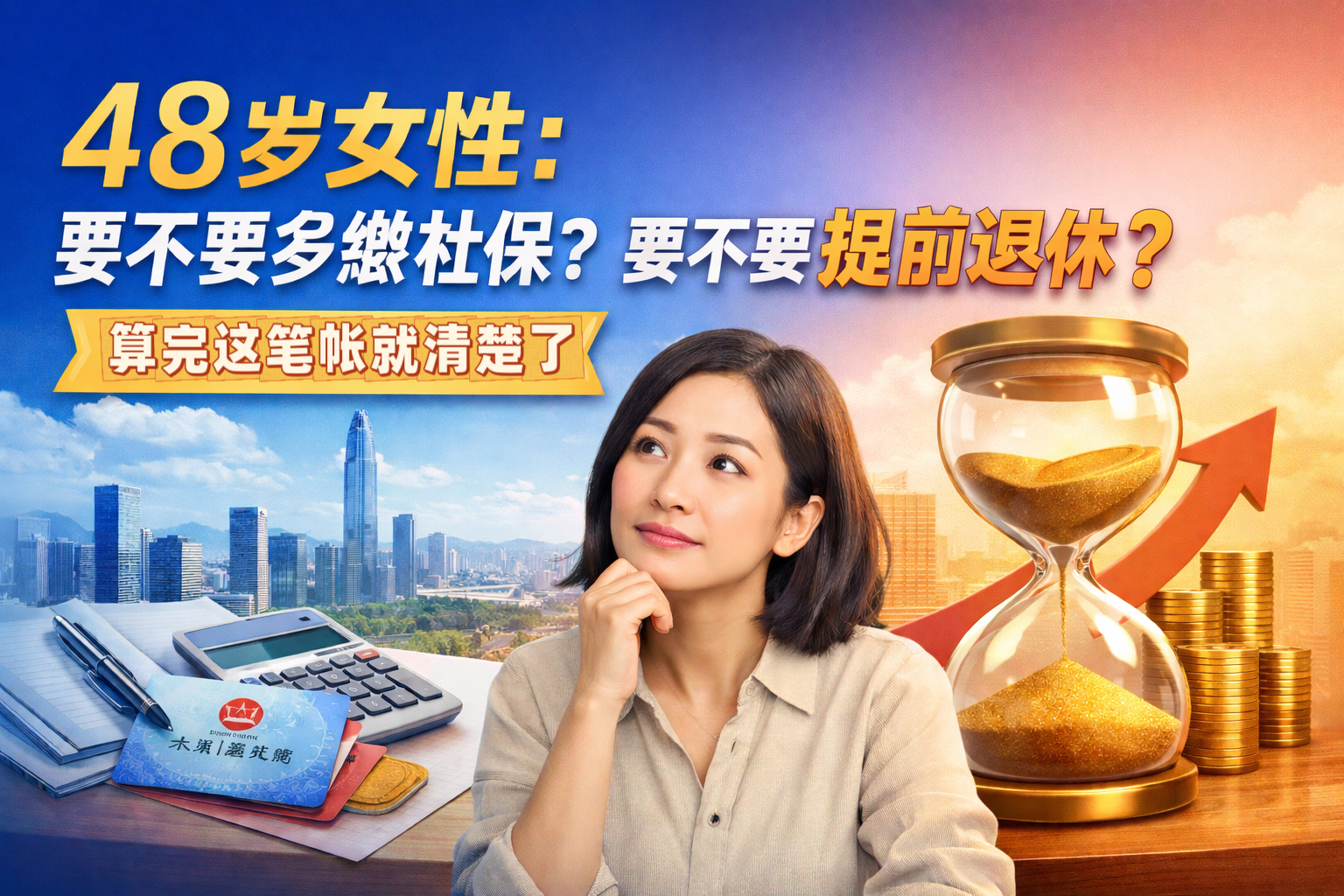 48 岁女性：要不要多缴社保？要不要提前退休？算完这笔账就清楚了